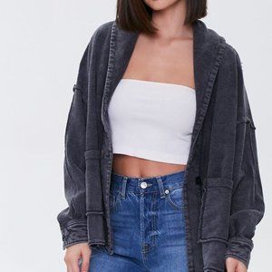 Forever 21 French Terry High-Low Jacket